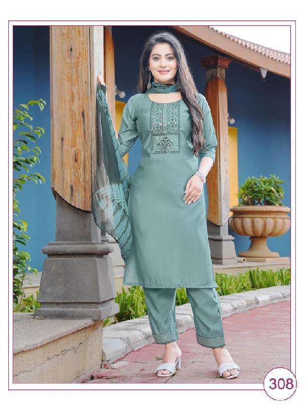 PAAVI BANI VOL.3 HEAVY Roman Silk  Kurti Wholesale catalog
