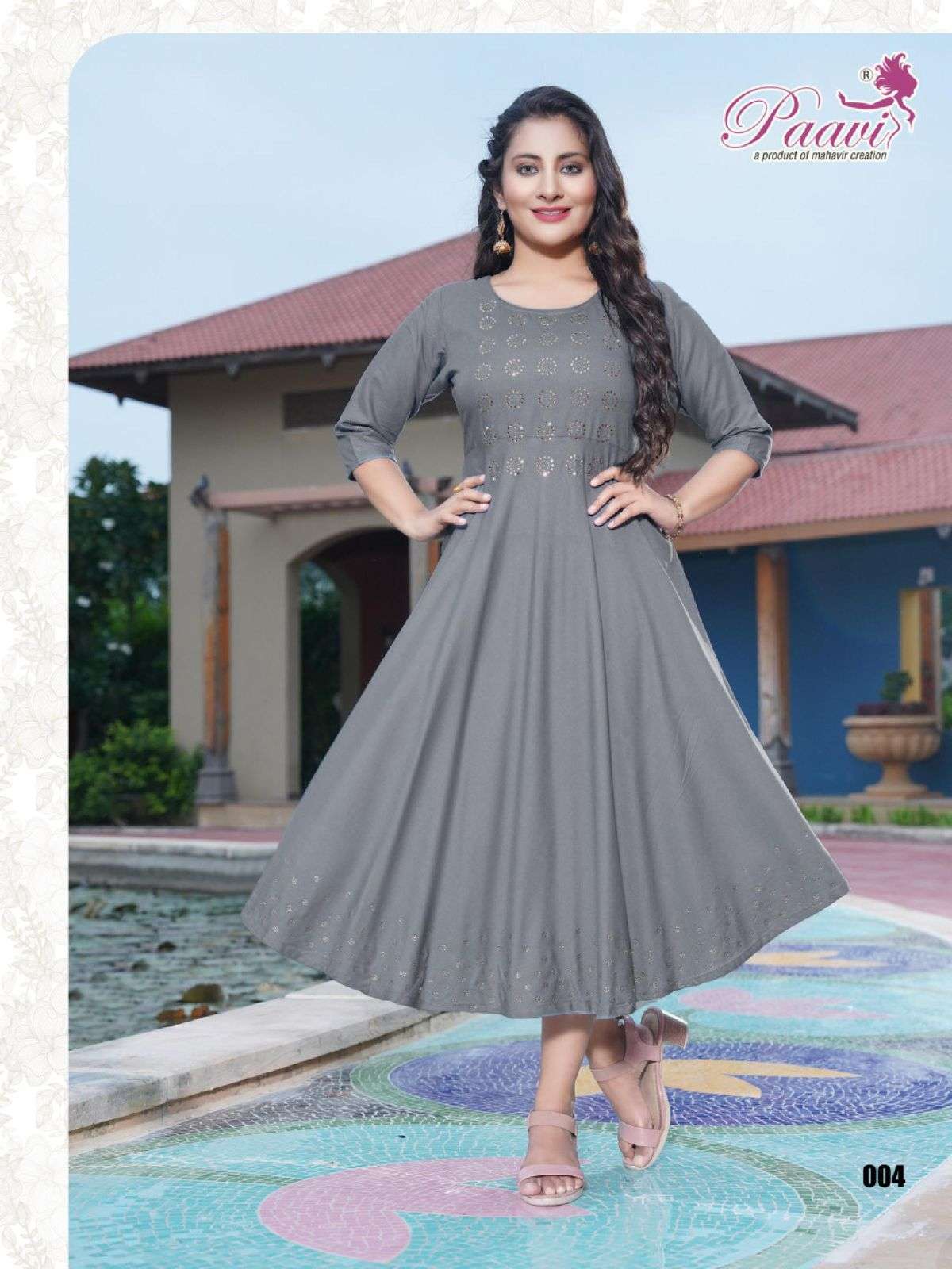 Paavi Kajal Plain Rayon Kurti Wholesale catalog