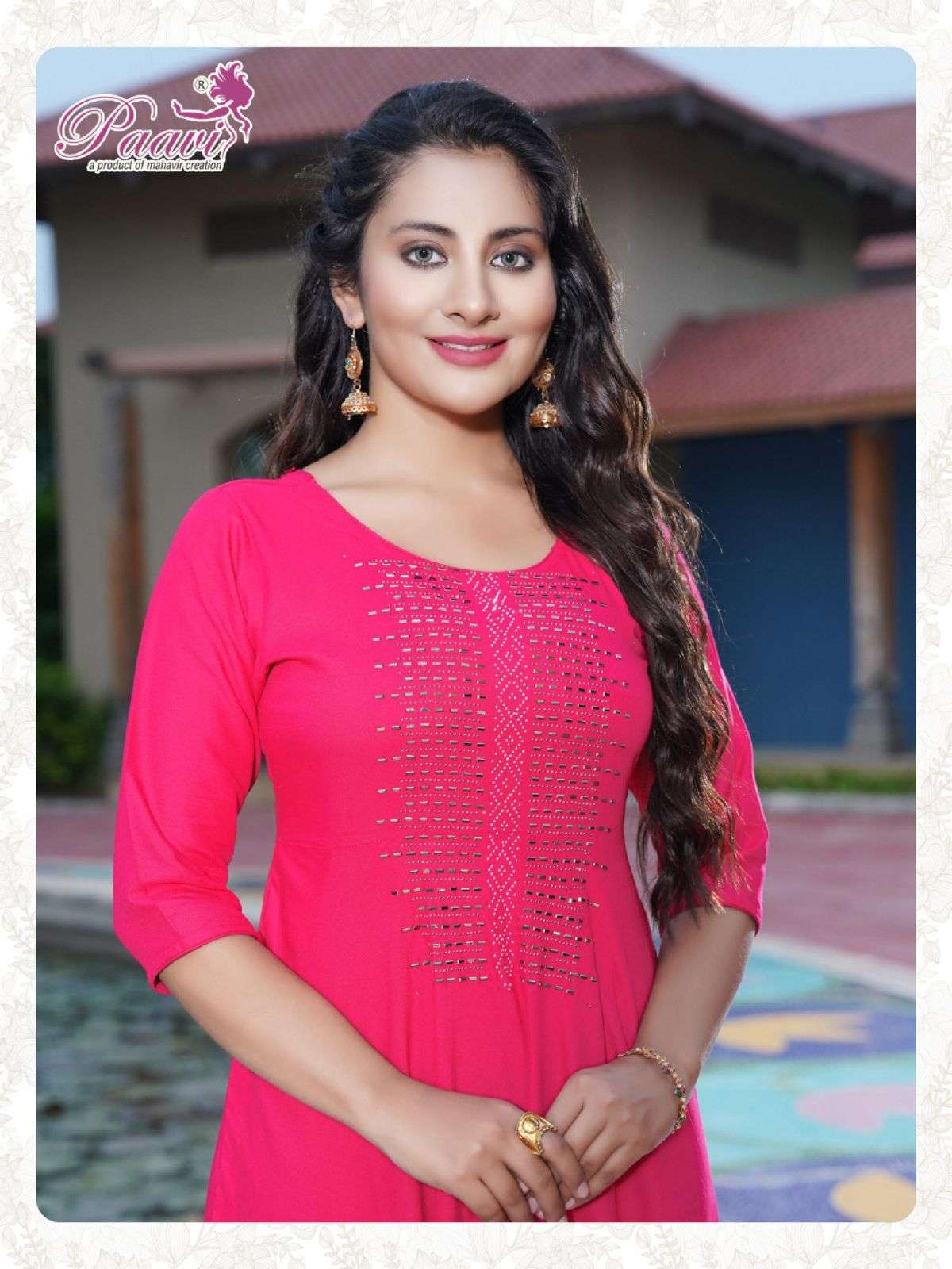 Paavi Kajal Plain Rayon Kurti Wholesale catalog
