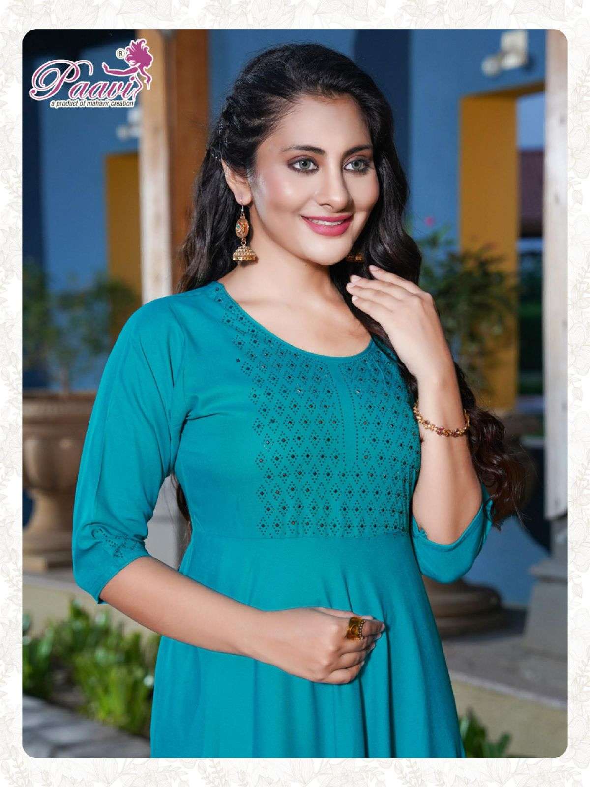 Paavi Kajal Plain Rayon Kurti Wholesale catalog