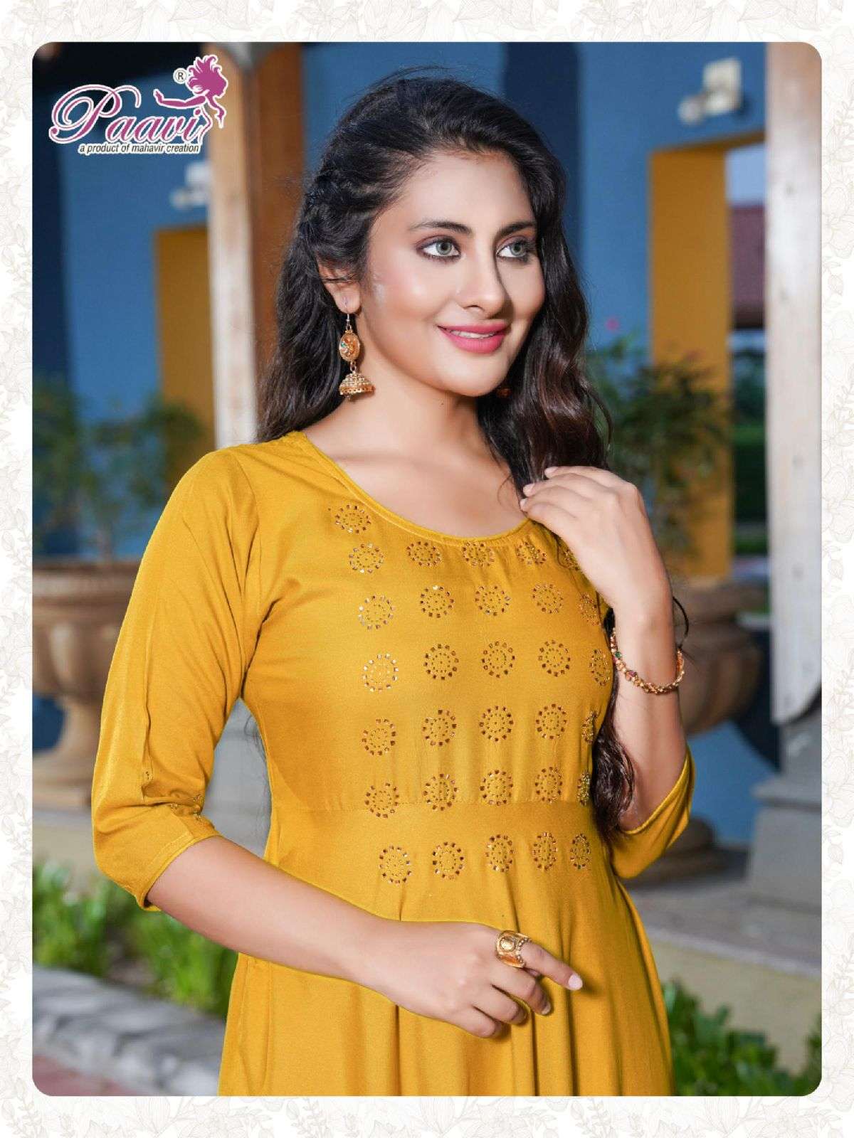 Paavi Kajal Plain Rayon Kurti Wholesale catalog