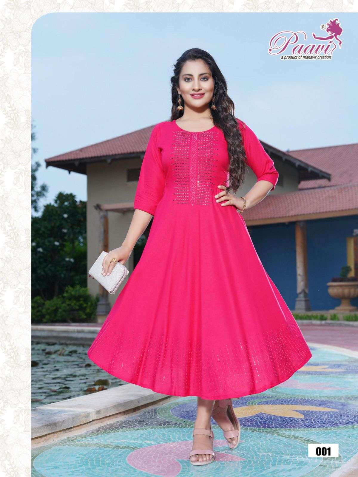 Paavi Kajal Plain Rayon Kurti Wholesale catalog