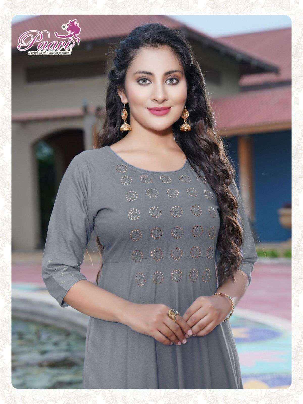 Paavi Kajal Plain Rayon Kurti Wholesale catalog