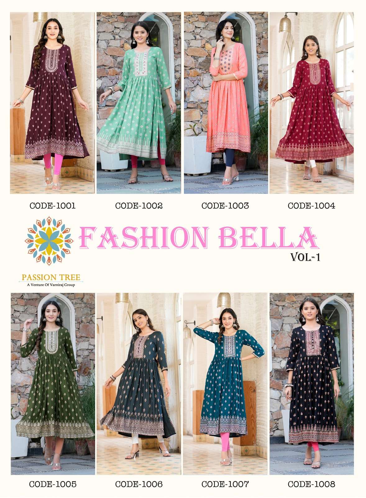 PASSION TREE FASHION BELLA VOL 1 Kurti Wholesale catalog