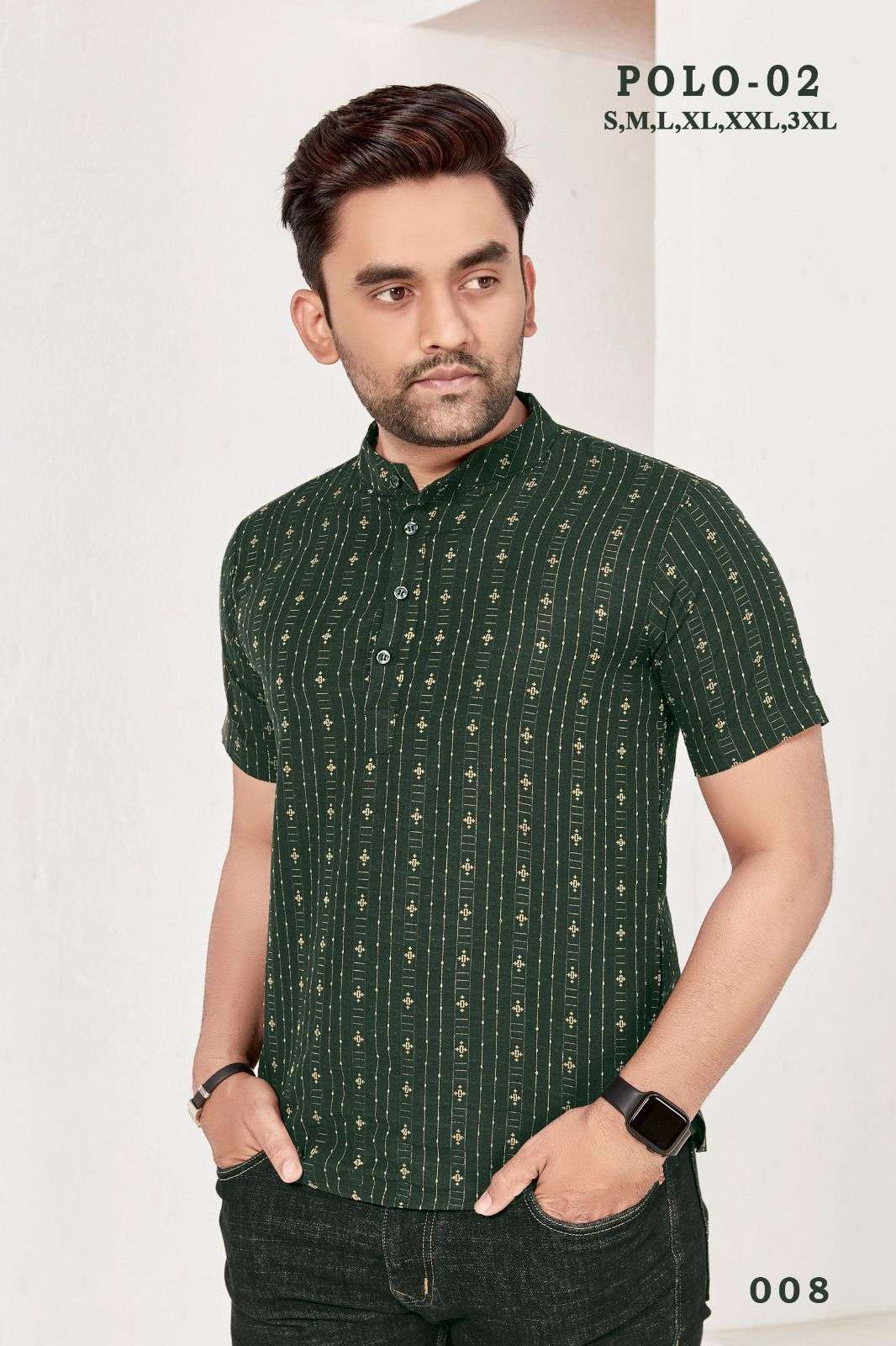 POLO-2 RAYON COTTON HANDLOOM FABRIC Mens Kurta Wholesale catalog