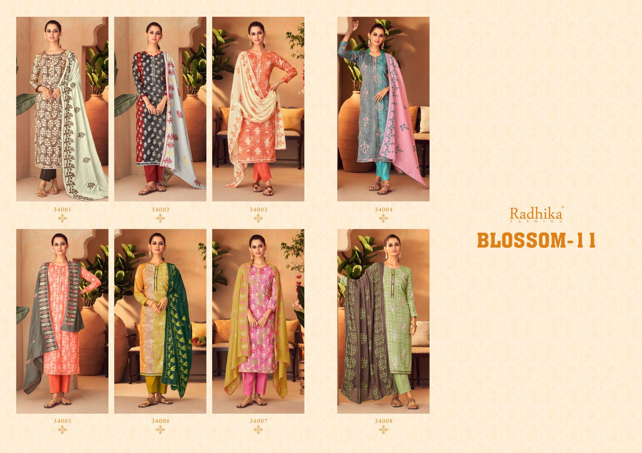 Radhika Blossom 11 Ready Made Exclusive Fancy Dress Materials Wholesale catalog