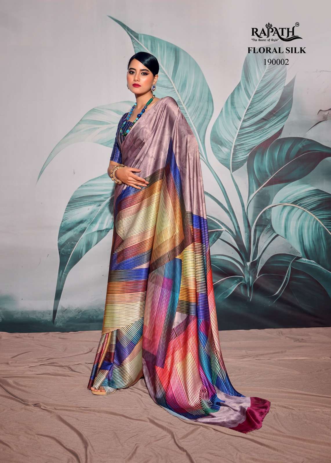Rajpath Patang Floral Silk Festive Wear Weaving Saree Wholesale catalog