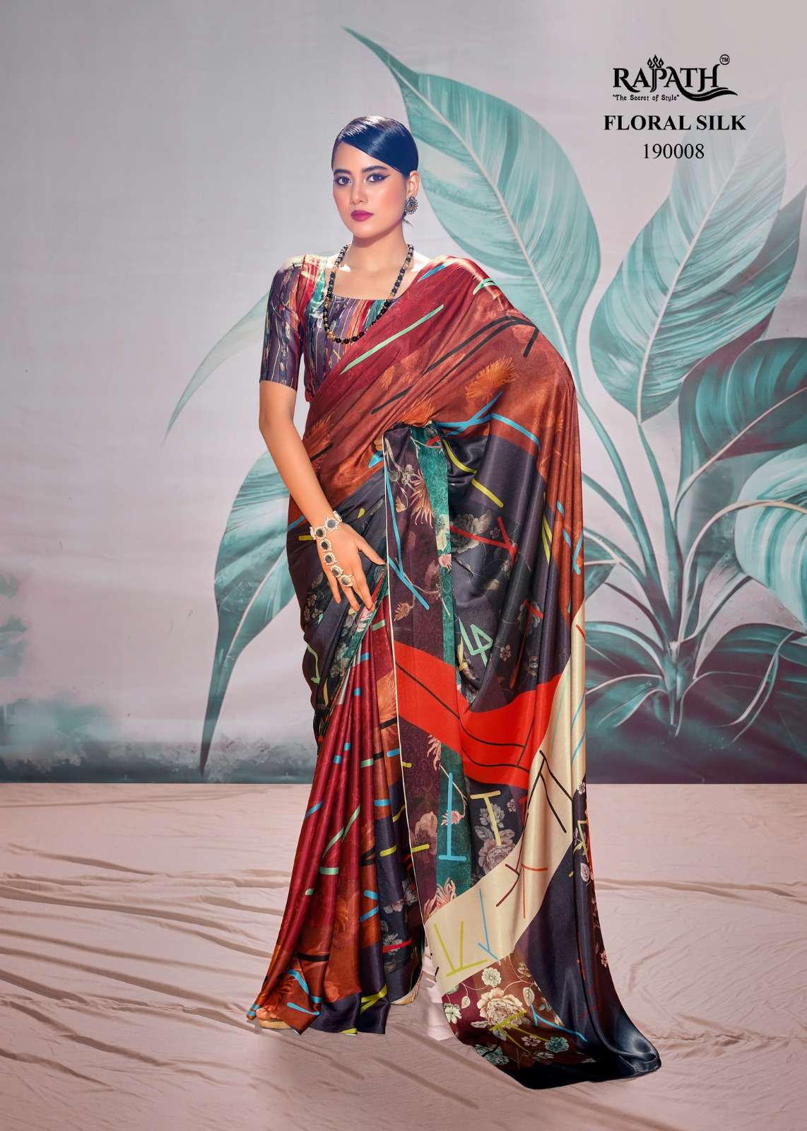 Rajpath Patang Floral Silk Festive Wear Weaving Saree Wholesale catalog