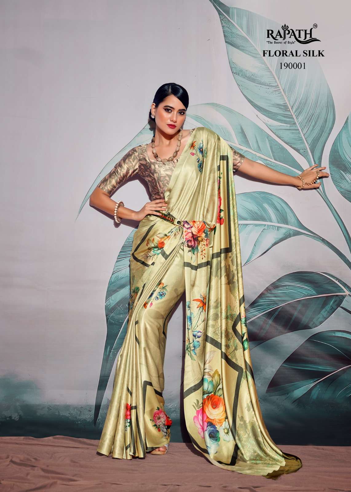 Rajpath Patang Floral Silk Festive Wear Weaving Saree Wholesale catalog