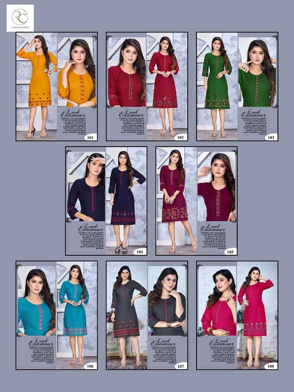 Rc Kashmiri Vol 3 Rayon Embroidered Designer Kurtis Wholesale catalog
