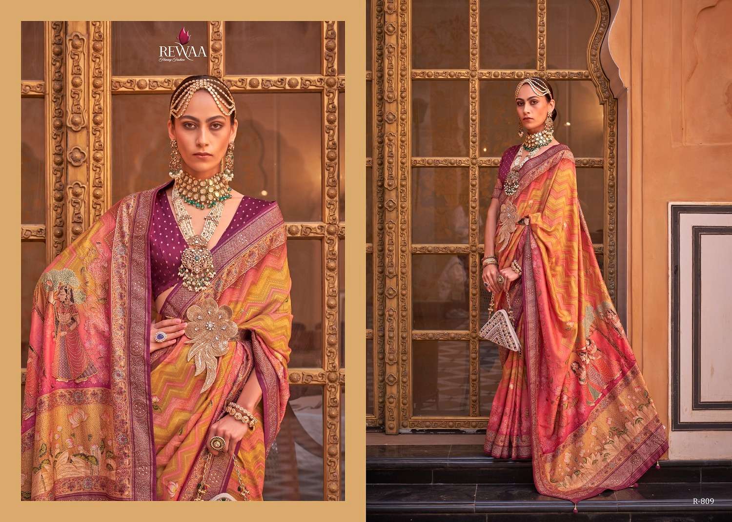 Rewaa Padmavat Vol 2 Silk Blend Designer Saree Wholesale catalog