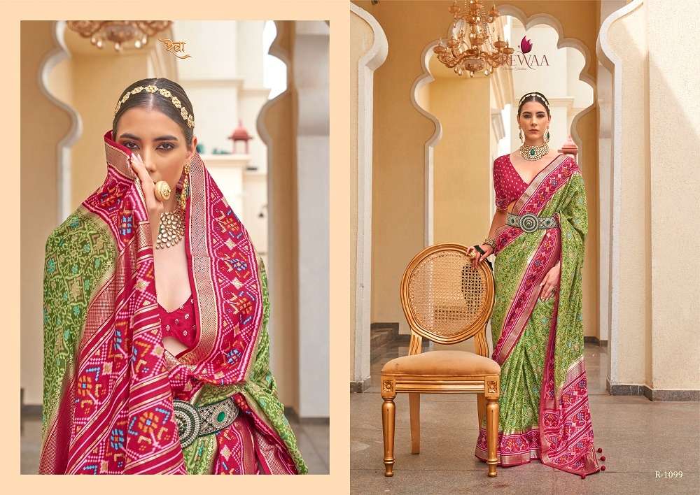 Rewaa Rashi Patola Silk Blend Designer Saree Wholesale catalog