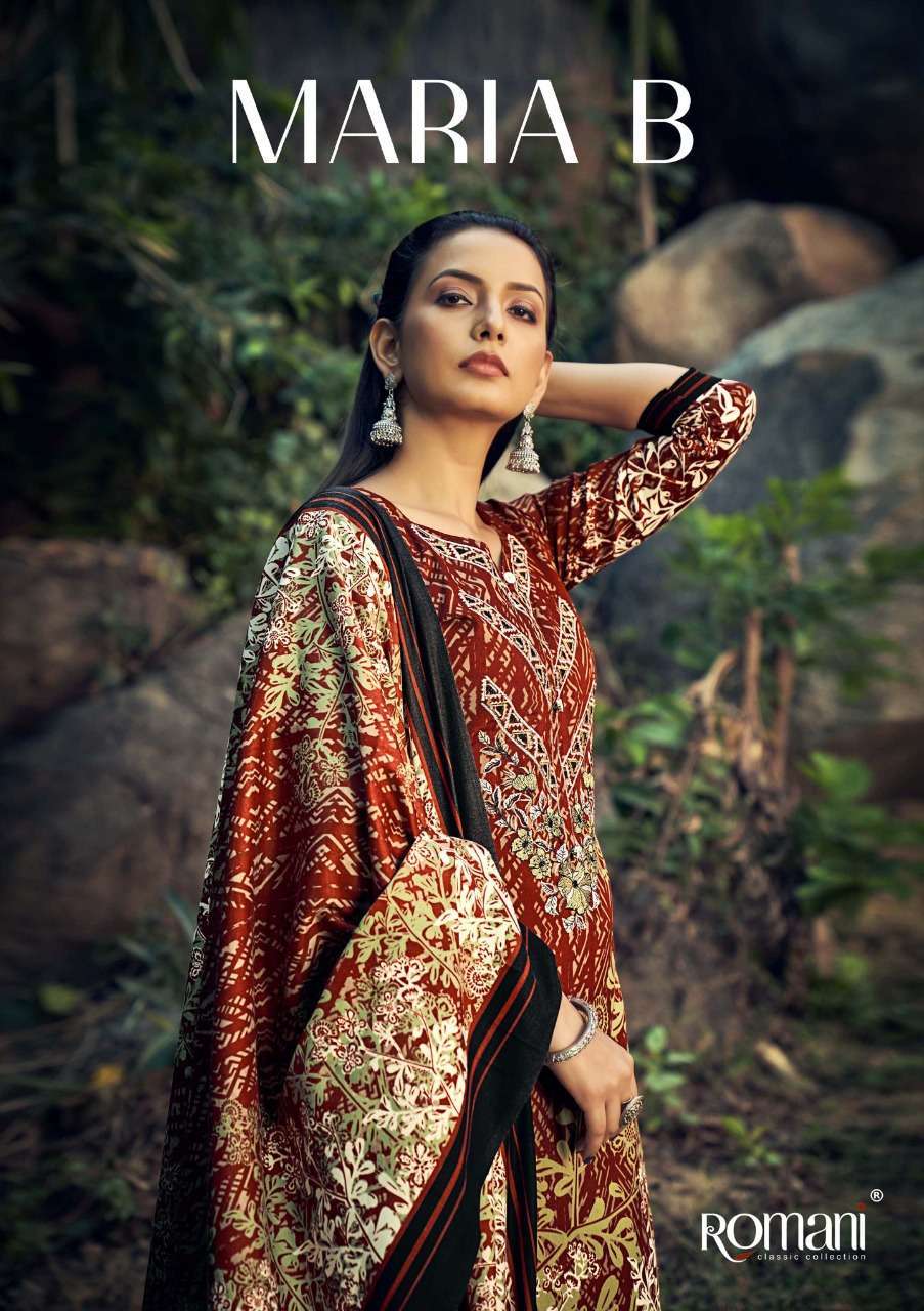 Romani Maria B Pashmina ELEGANT Look Salwar Suit  Wholesale catalog