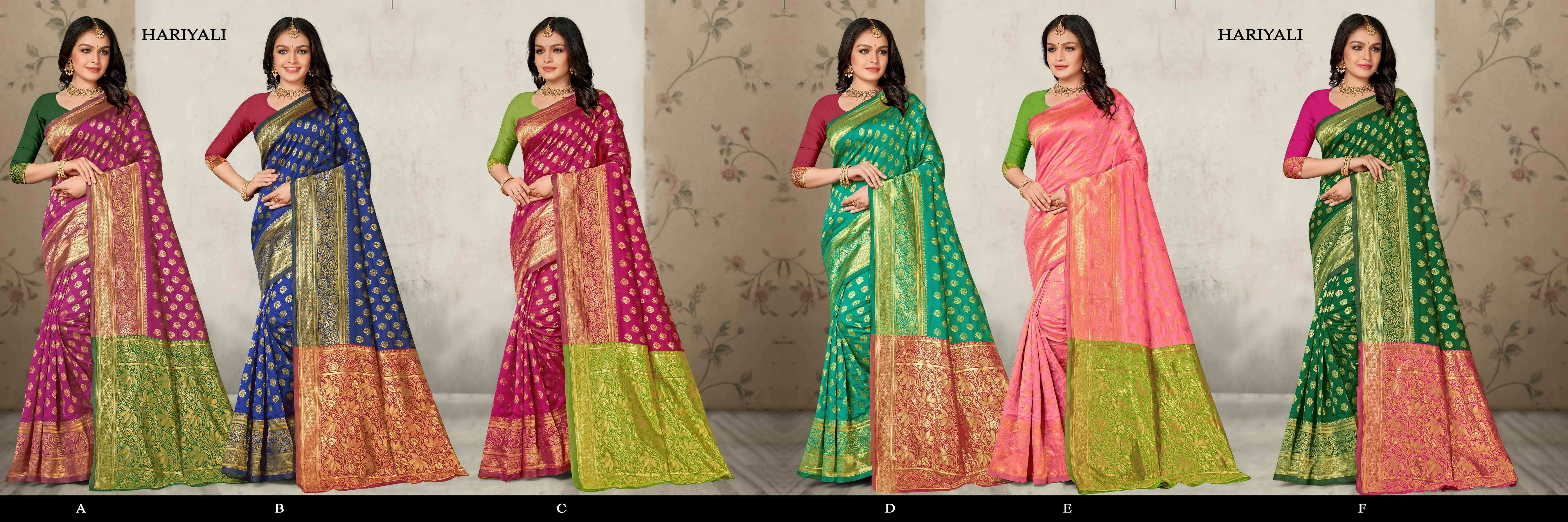 Ronisha Hariyali banarasi silk Saree Wholesale catalog