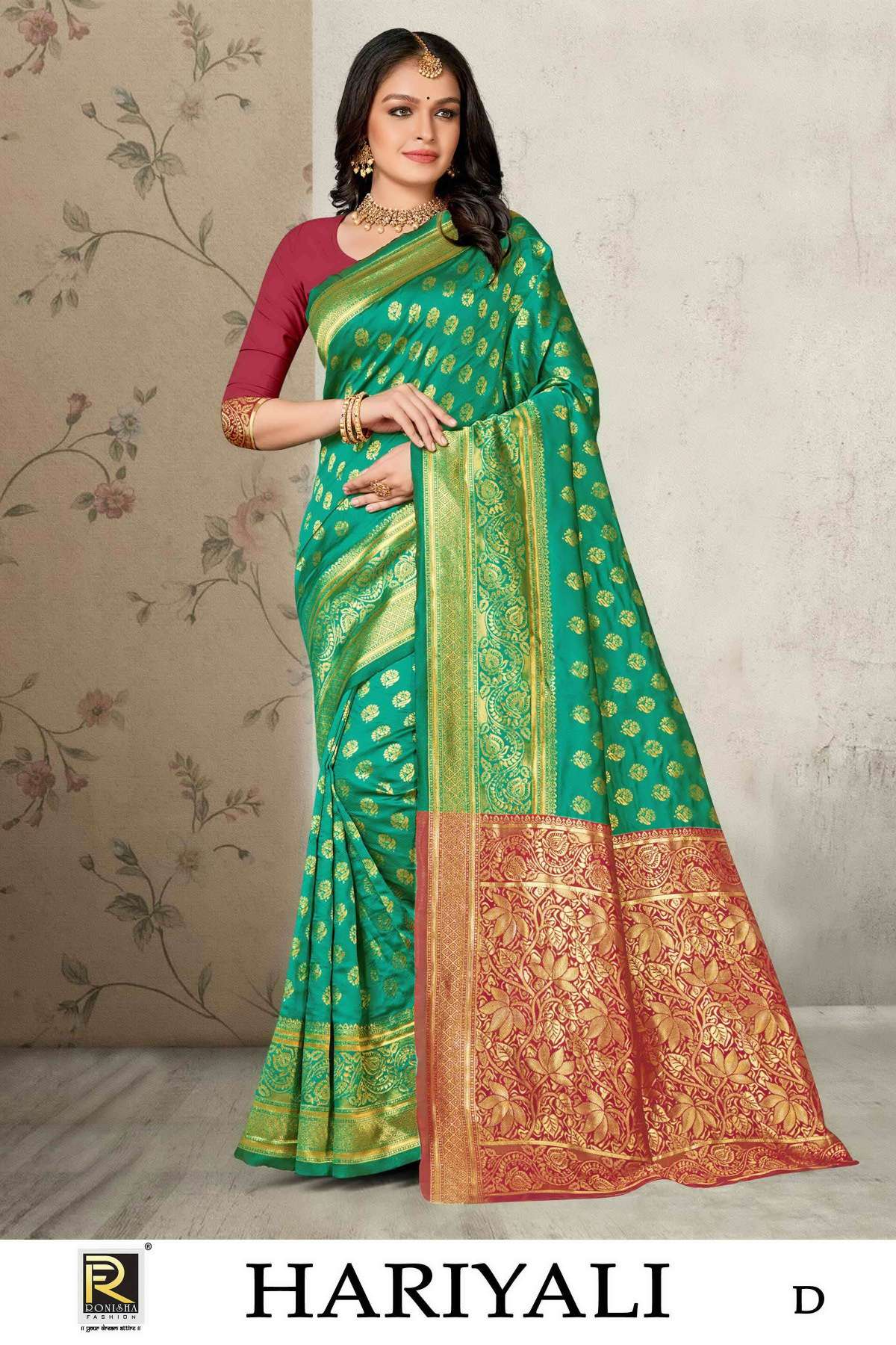 Ronisha Hariyali banarasi silk Saree Wholesale catalog