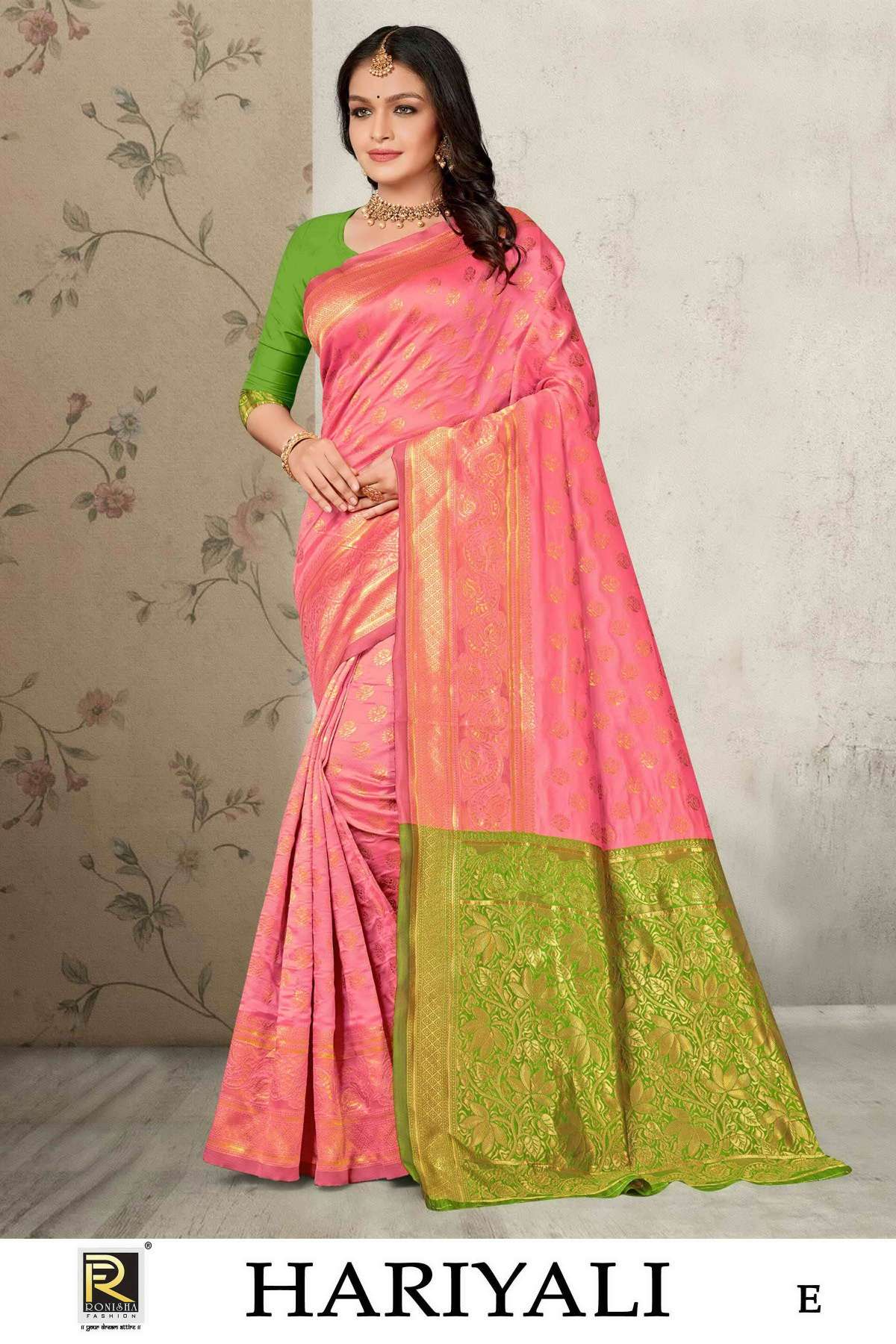 Ronisha Hariyali banarasi silk Saree Wholesale catalog