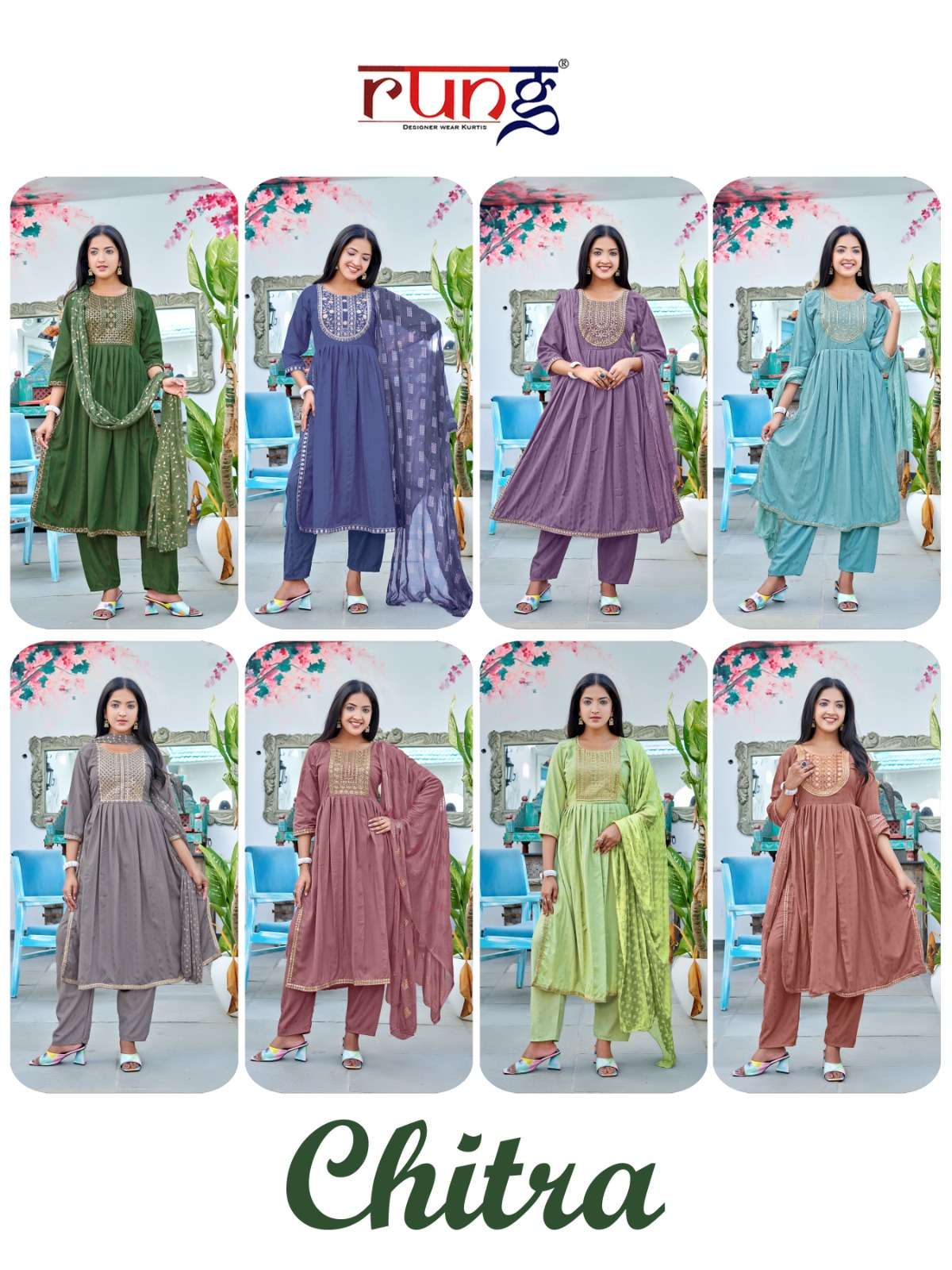 RUNG CHITRA KURTI WITH PANT & DUPATTA Wholesale catalog