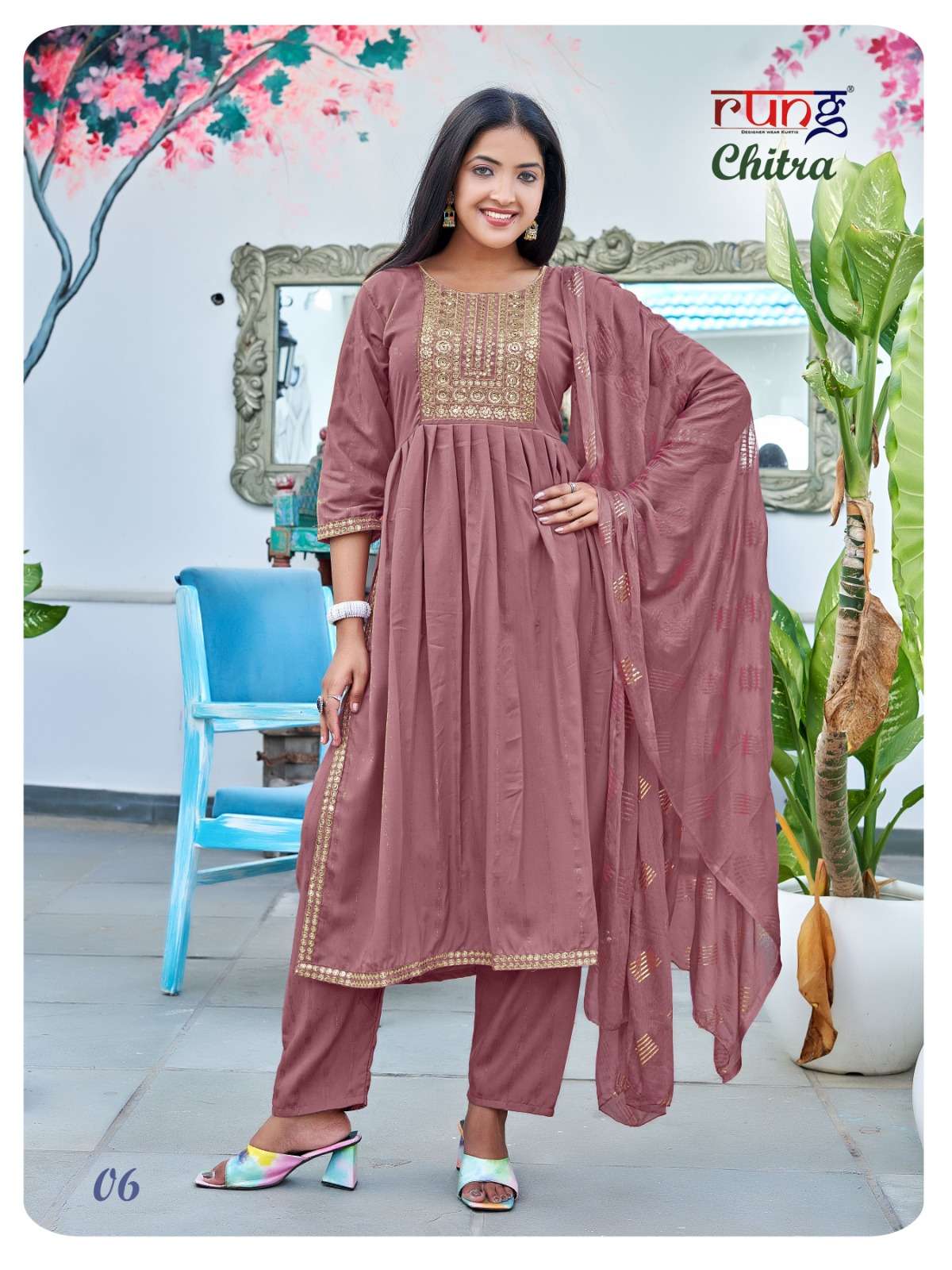 RUNG CHITRA KURTI WITH PANT & DUPATTA Wholesale catalog