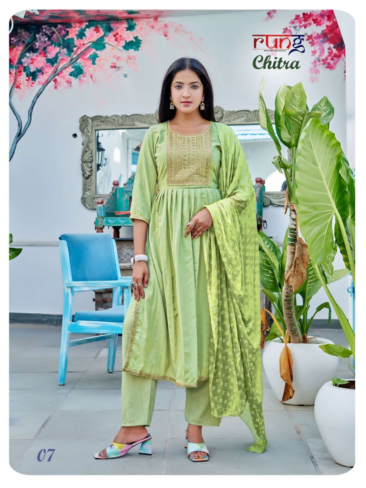 RUNG CHITRA KURTI WITH PANT & DUPATTA Wholesale catalog