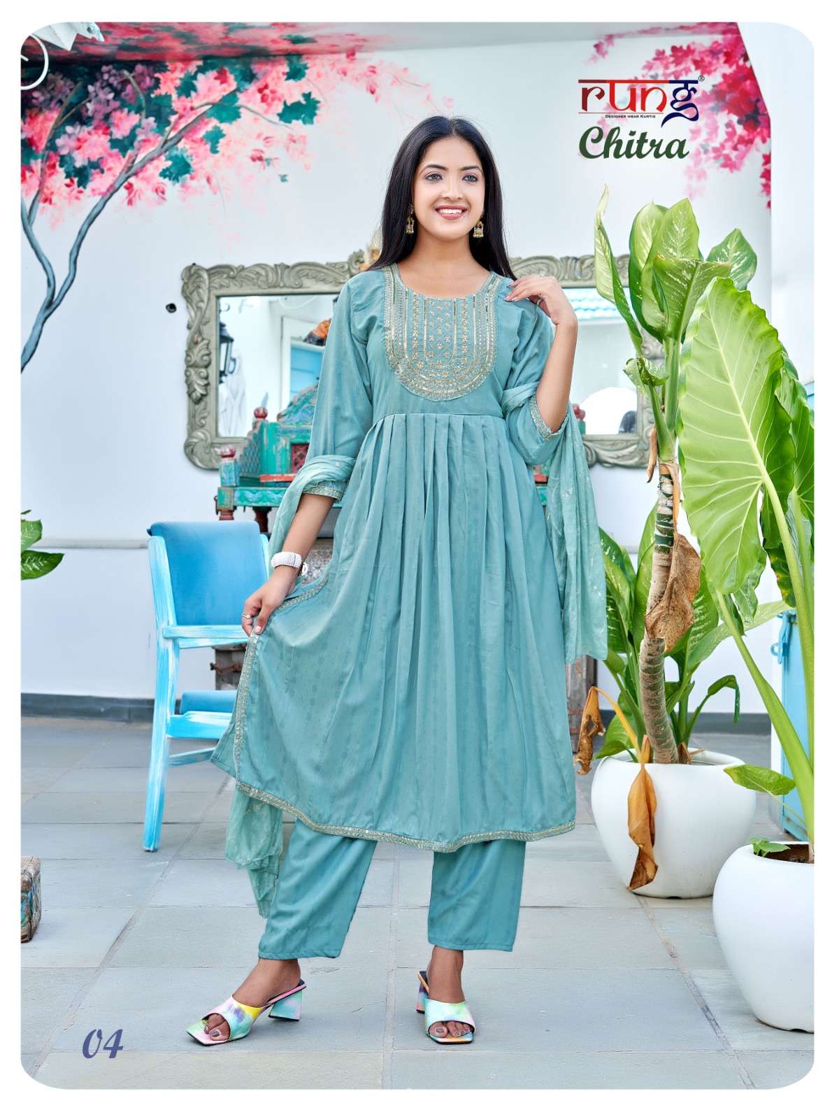 RUNG CHITRA KURTI WITH PANT & DUPATTA Wholesale catalog