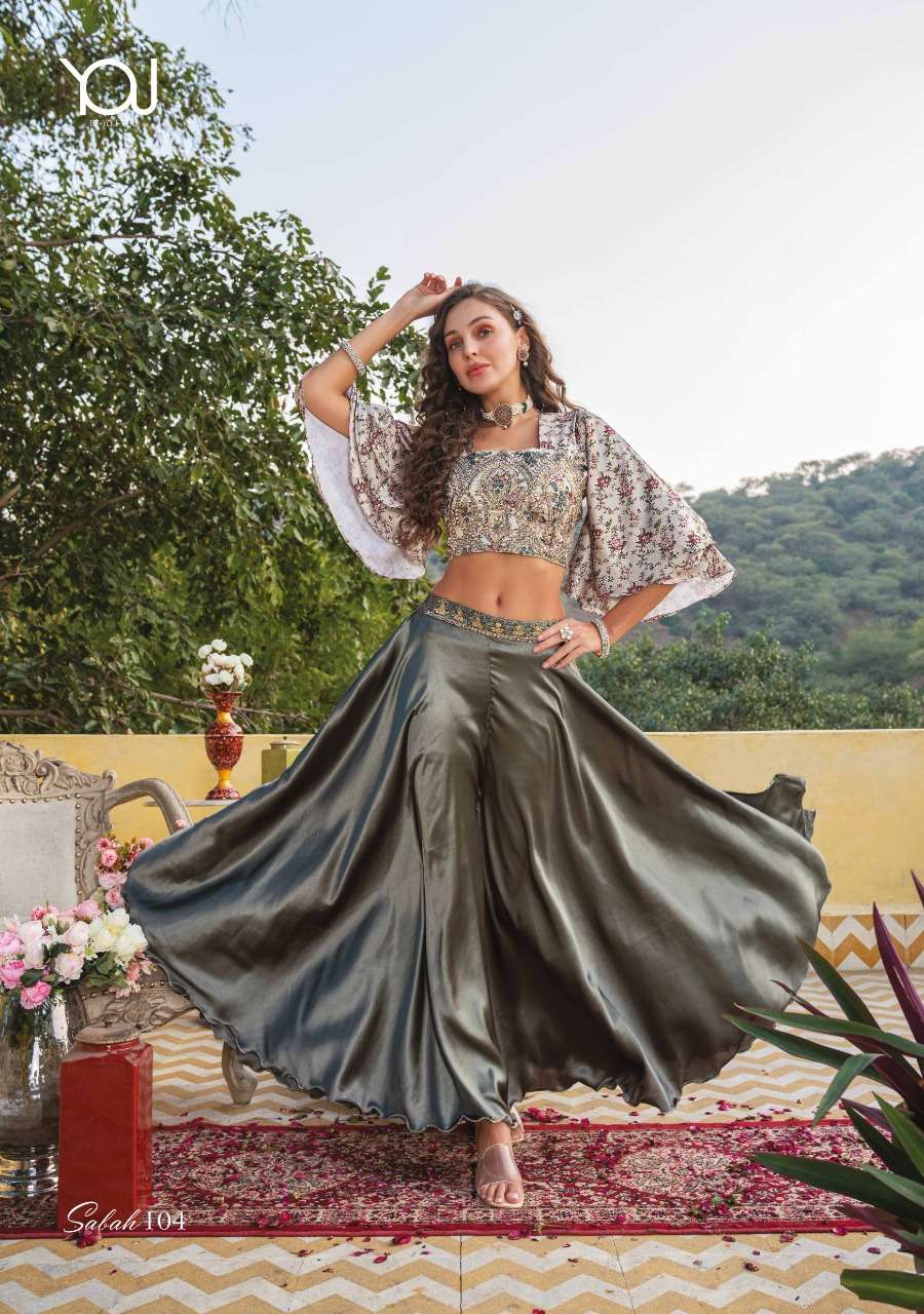 Sabah CROP TOP  Gown  Kurti Wholesale catalog
