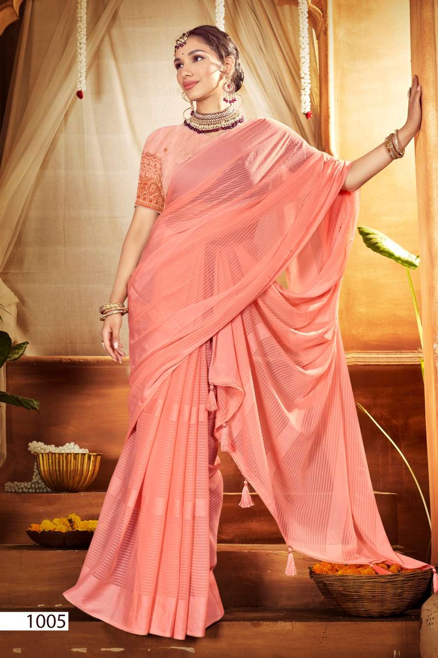 Saroj Aarmani Vol - 2 Designer Fancy Fabric Saree Wholesale catalog