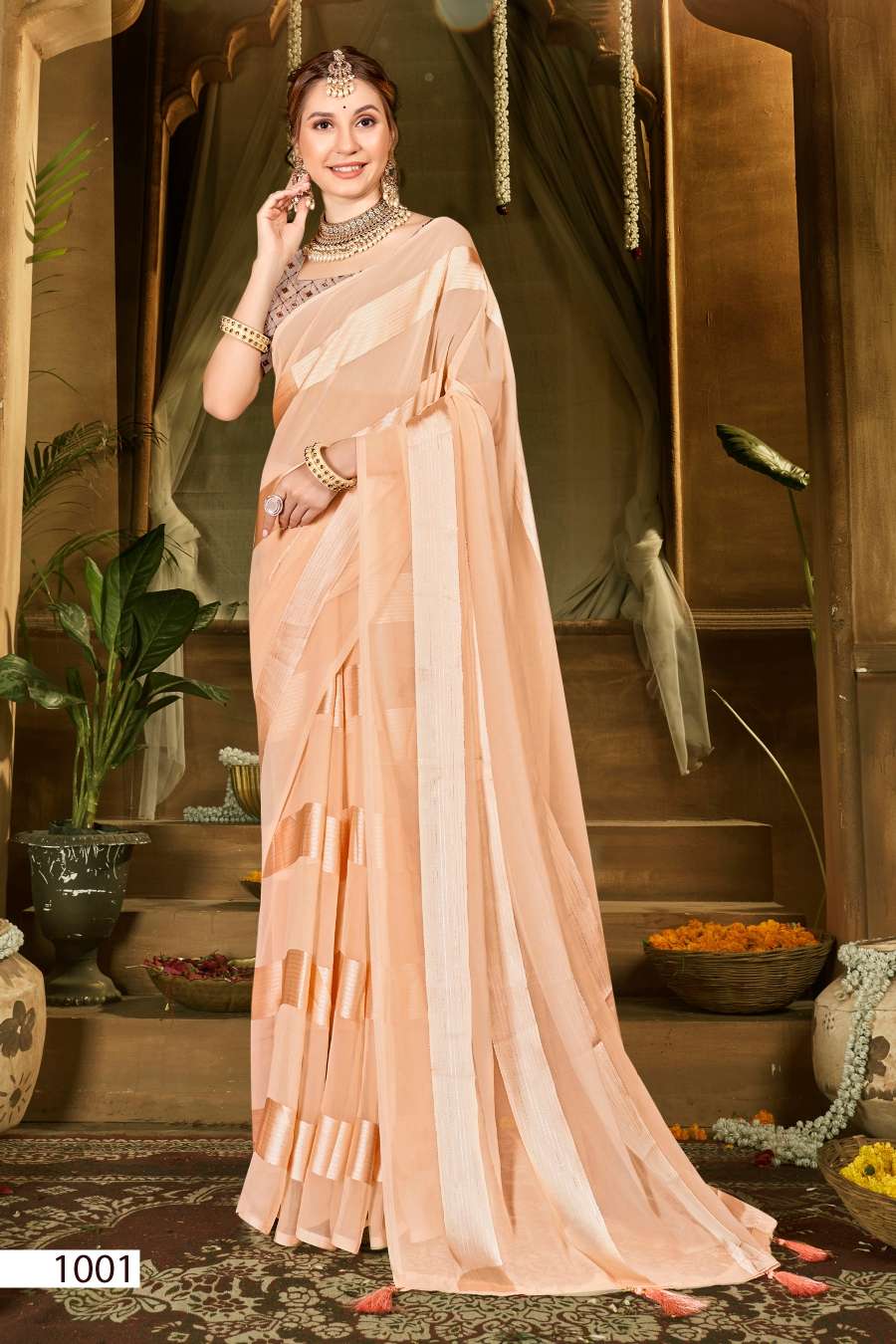  Saroj Aarmani Vol - 3 Designer Fancy Fabric Saree Wholesale catalog