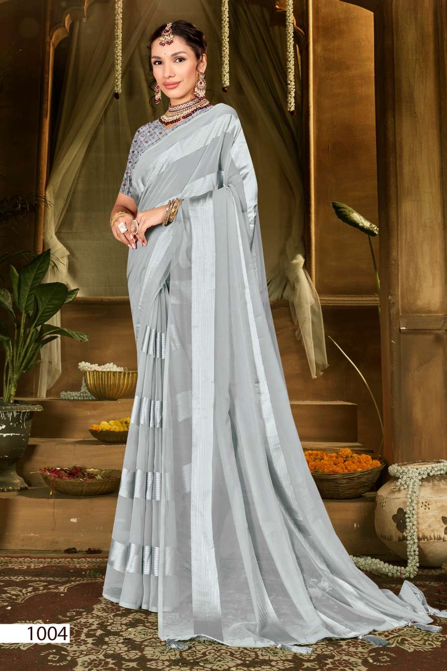  Saroj Aarmani Vol - 3 Designer Fancy Fabric Saree Wholesale catalog
