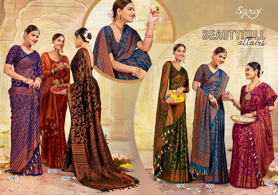 Saroj Ghungroo Vol 3 Fancy Fabric Designer Sarees Wholesale catalog