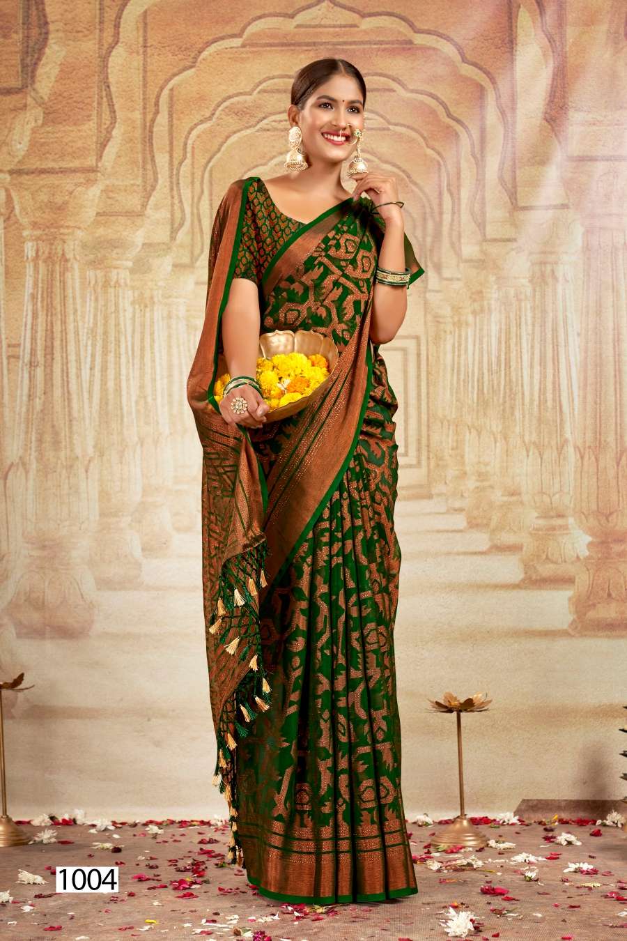 Saroj Ghungroo Vol 3 Fancy Fabric Designer Sarees Wholesale catalog