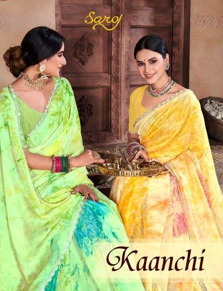 Saroj Kaanchi Designer Simmer Saree Wholesale catalog