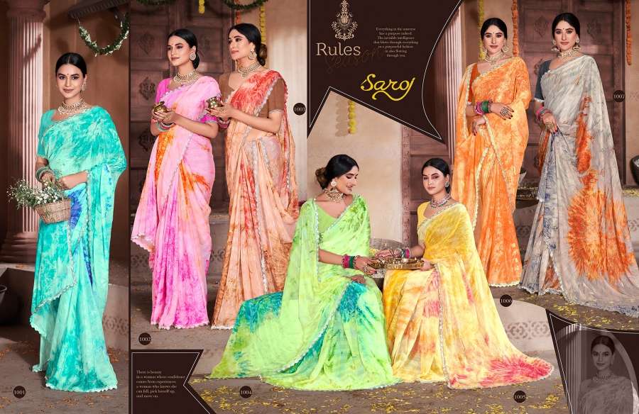 Saroj Kaanchi Designer Simmer Saree Wholesale catalog