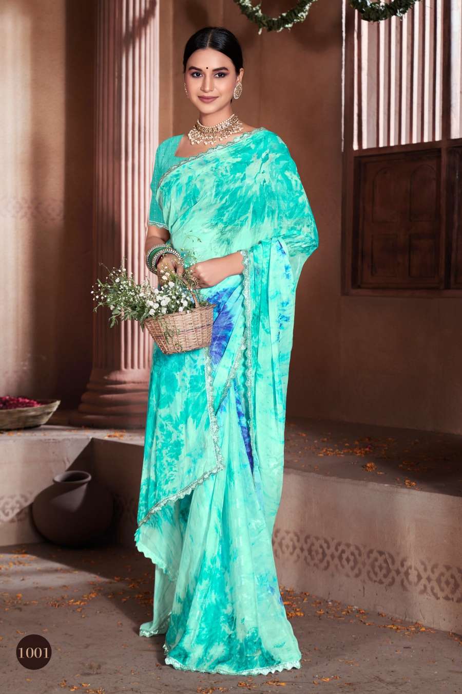 Saroj Kaanchi Designer Simmer Saree Wholesale catalog