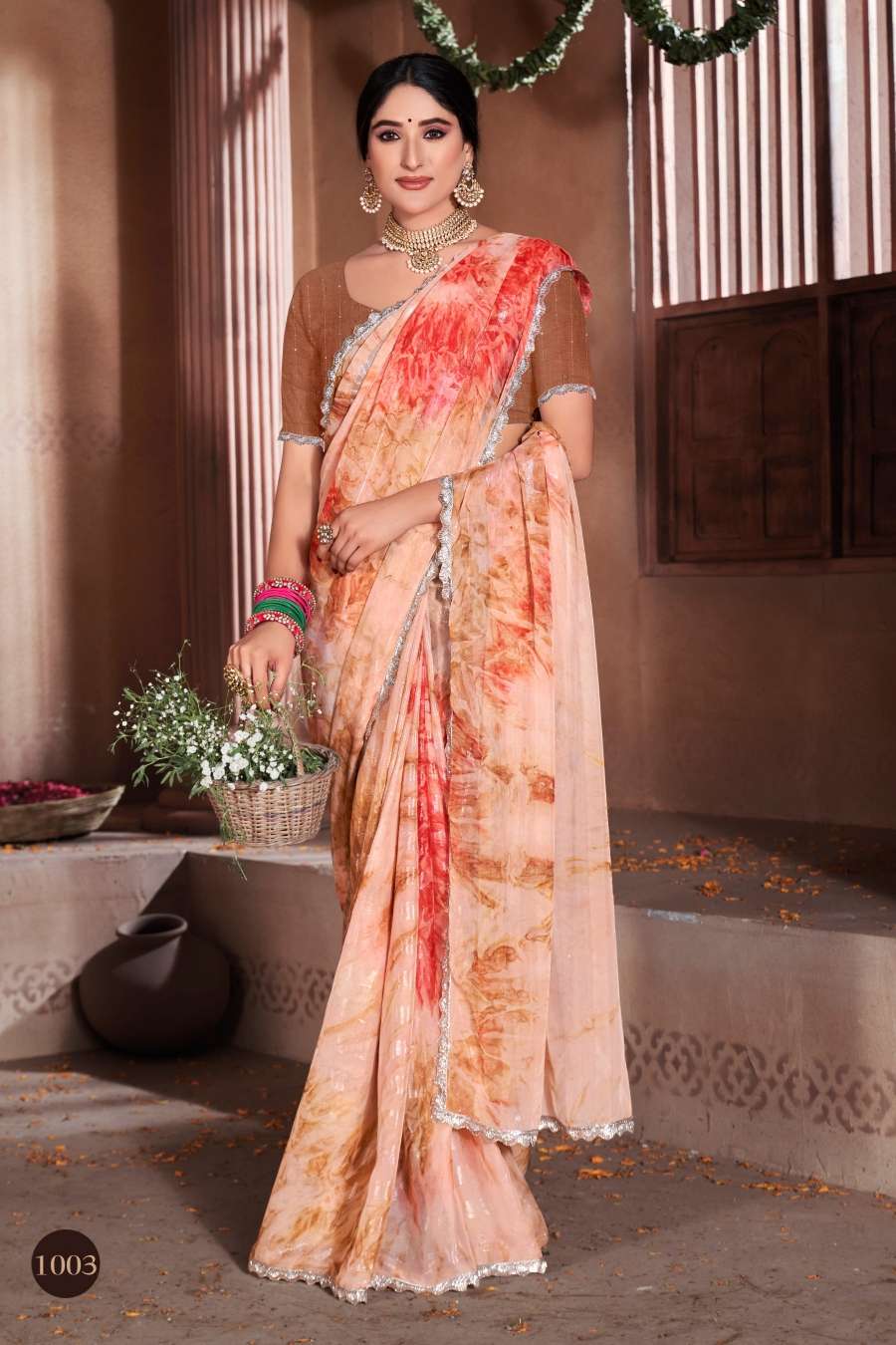 Saroj Kaanchi Designer Simmer Saree Wholesale catalog