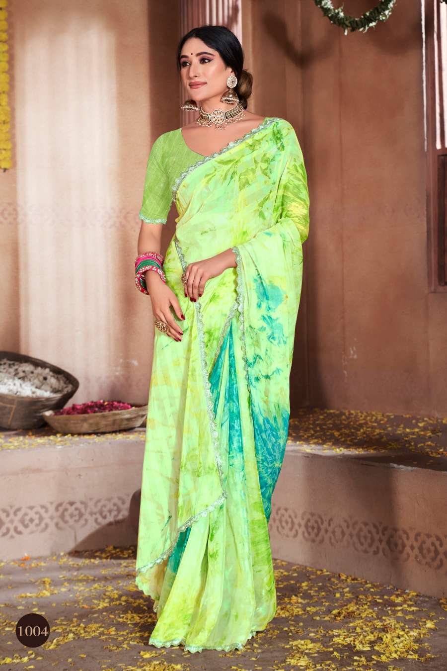 Saroj Kaanchi Designer Simmer Saree Wholesale catalog