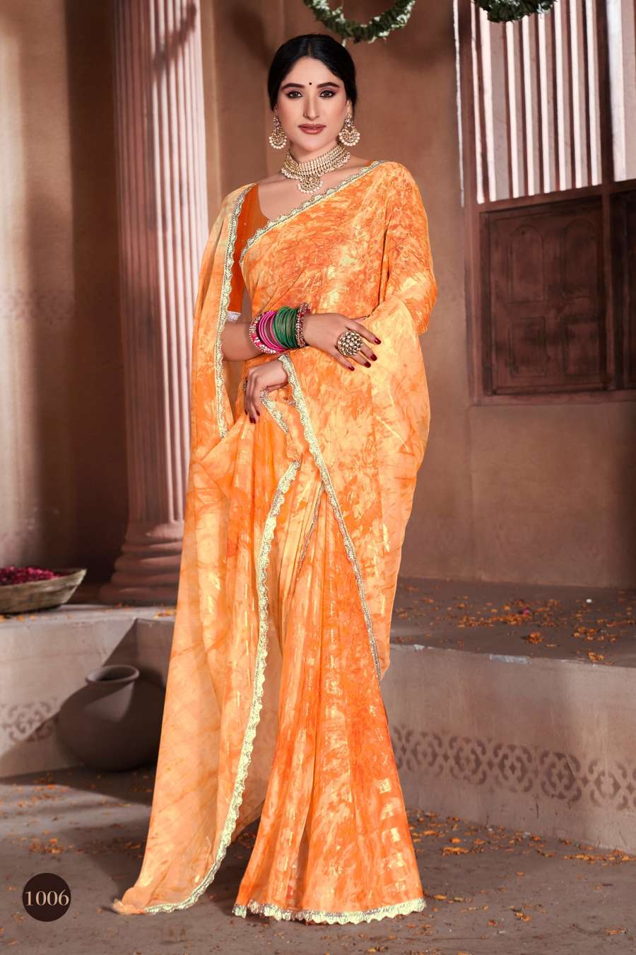 Saroj Kaanchi Designer Simmer Saree Wholesale catalog
