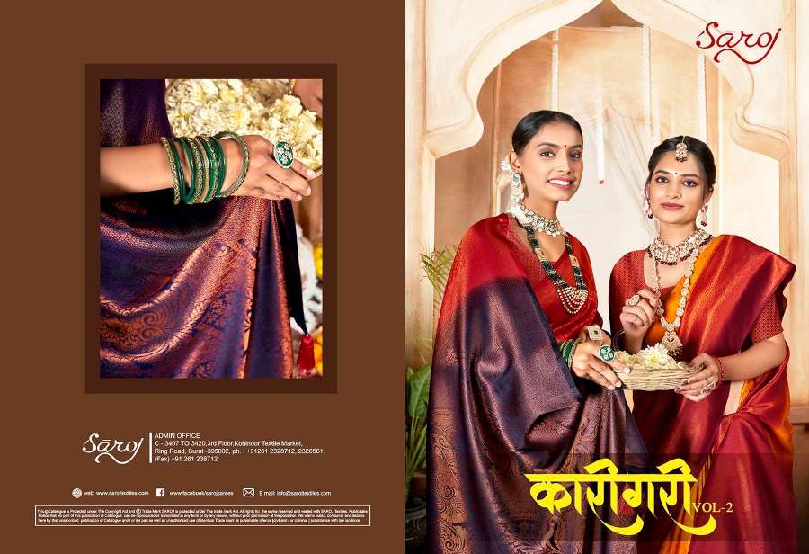 Saroj Karigari vol-2 Designer Soft Silk Saree Wholesale catalog