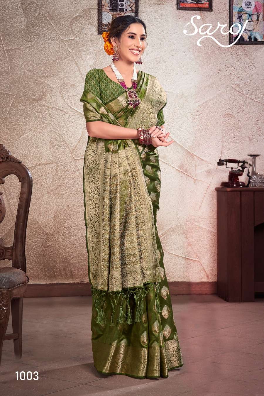 Saroj Manohari Silk Vol -1 Designer Soft Organza Saree Wholesale catalog