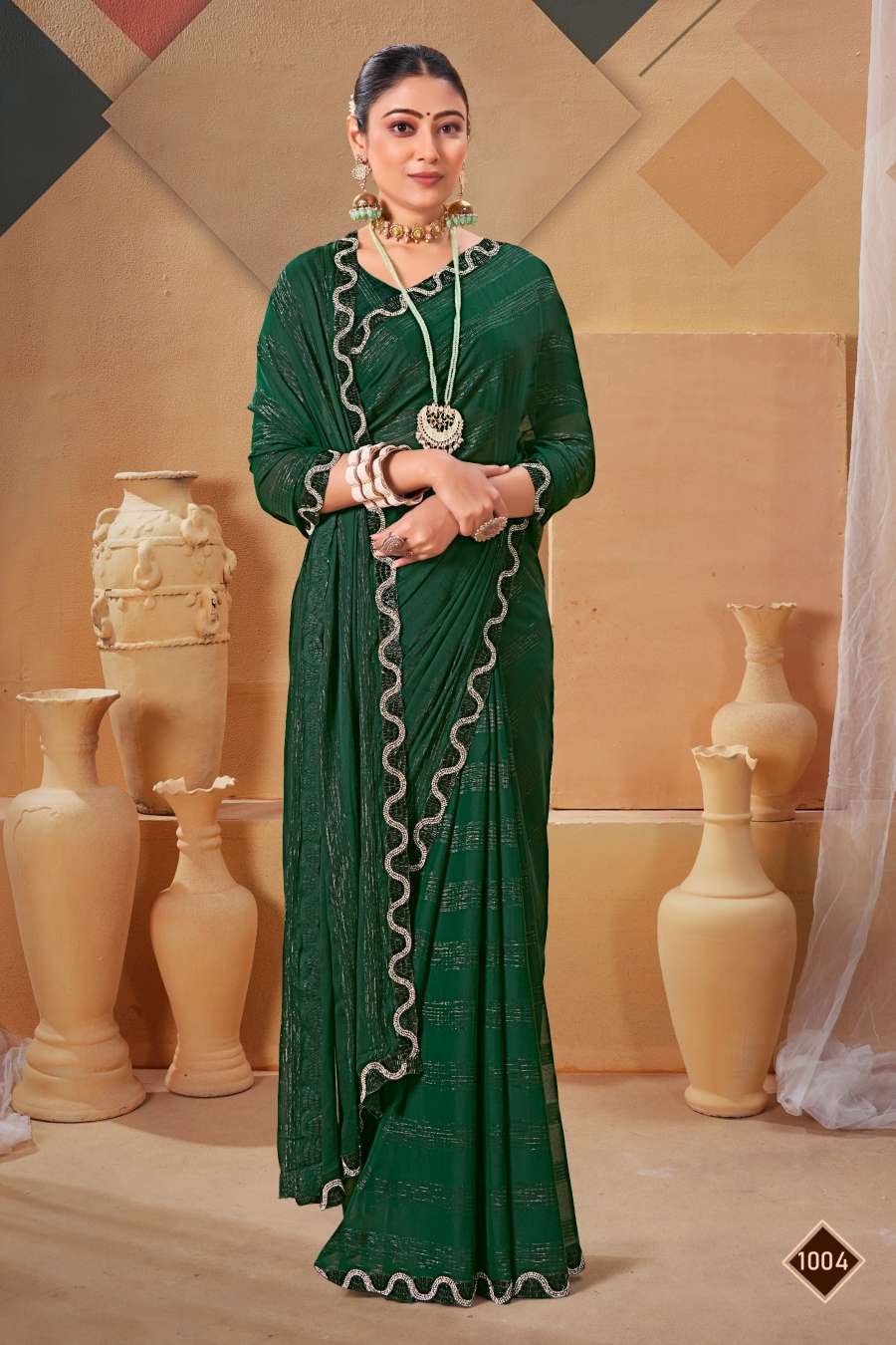 Saroj Queen Designer Fancy Fabric Saree Wholesale catalog
