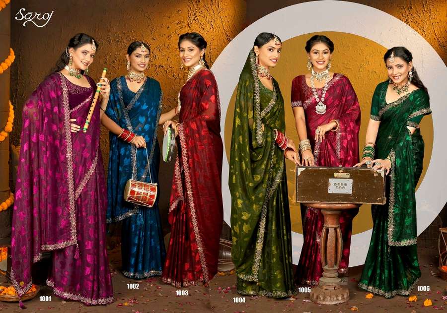 Saroj Radha Rani Designer Fancy Fabric Saree Wholesale catalog