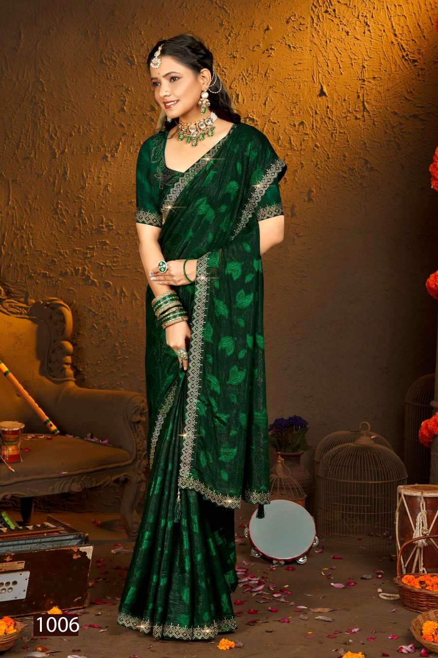 Saroj Radha Rani Designer Fancy Fabric Saree Wholesale catalog