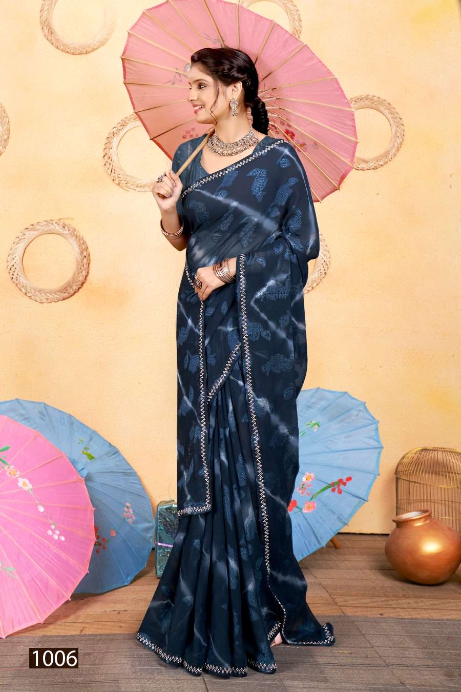 Saroj Ruhani Designer Fancy Fabric Saree Wholesale catalog