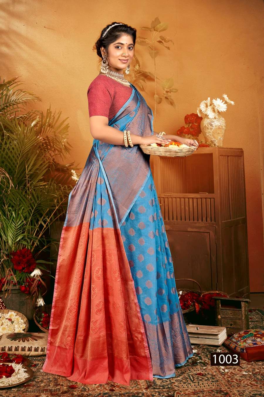 Saroj Samarpan Designer Soft Cotton Saree Wholesale catalog