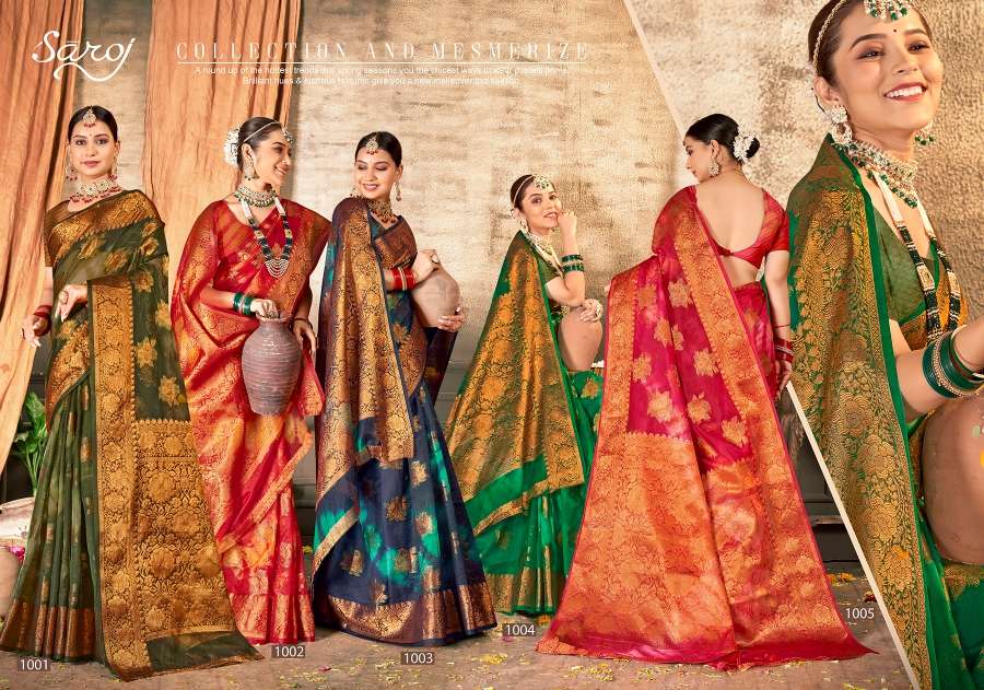 Saroj sarees kashish Organza silk sarees Catalog