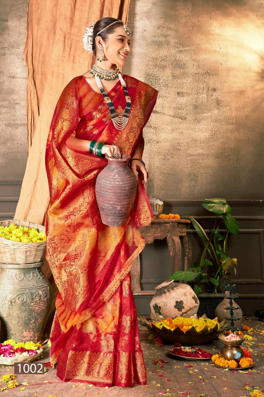 Saroj sarees kashish Organza silk sarees Catalog