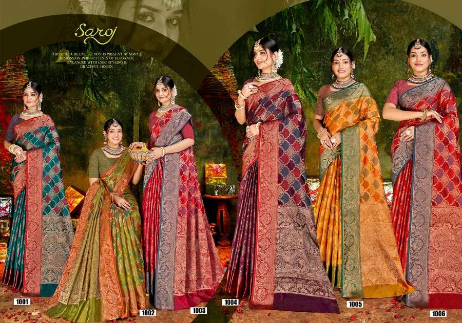 Saroj Swarn Mahotsav Vol -13 Designer Soft Organza Saree Wholesale catalog