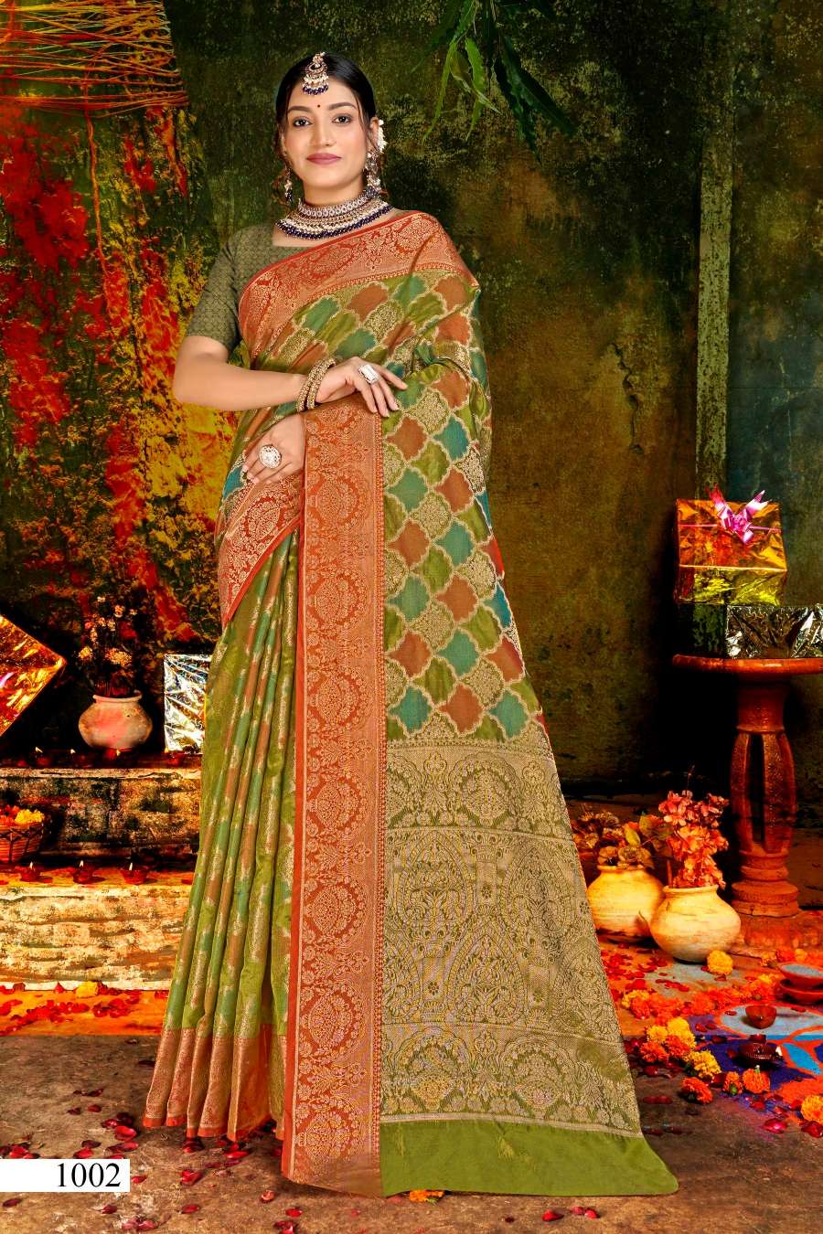 Saroj Swarn Mahotsav Vol -13 Designer Soft Organza Saree Wholesale catalog