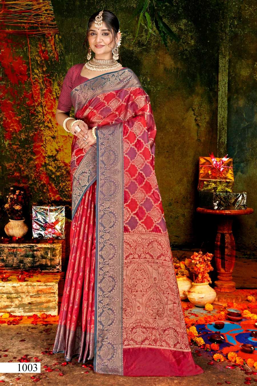 Saroj Swarn Mahotsav Vol -13 Designer Soft Organza Saree Wholesale catalog