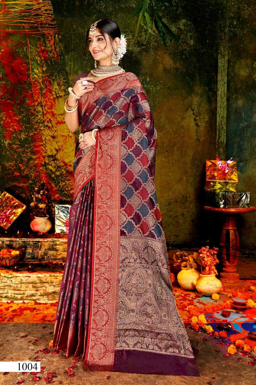 Saroj Swarn Mahotsav Vol -13 Designer Soft Organza Saree Wholesale catalog