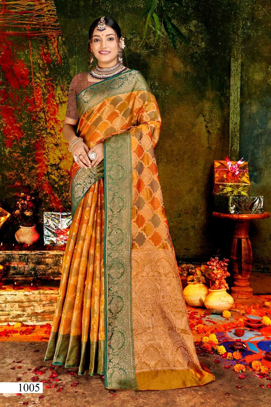 Saroj Swarn Mahotsav Vol -13 Designer Soft Organza Saree Wholesale catalog